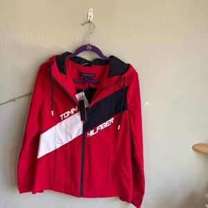 Tommy Hilfiger Red and White Jacket
